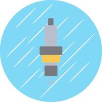 Spark Plug Flat Blue Circle Icon vector