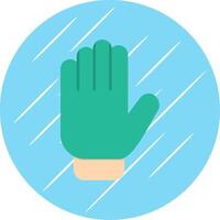 Gloves Flat Blue Circle Icon vector