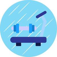 Gym Flat Blue Circle Icon vector