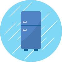 Fridge Flat Blue Circle Icon vector