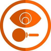 Vision Glyph Orange Circle Icon vector