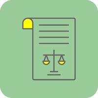 Legal Document Filled Yellow Icon vector