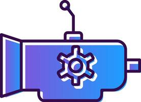 Gearbox Gradient Filled Icon vector