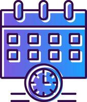 Schedule Gradient Filled Icon vector