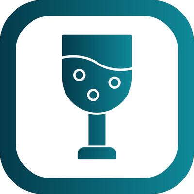 Chalice Glyph Gradient Round Corner Icon