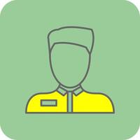Bellboy Filled Yellow Icon vector