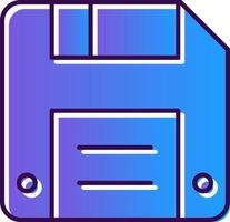 Diskette Gradient Filled Icon vector