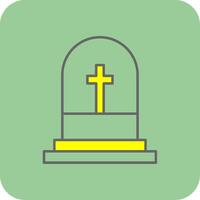 Grave Filled Yellow Icon vector