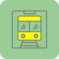 Metro Filled Yellow Icon vector