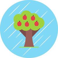 Fruit Tree Flat Blue Circle Icon vector