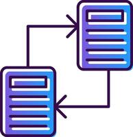 File Sharing Gradient Filled Icon vector