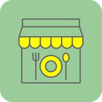 Restaurant Filled Yellow Icon vector