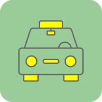 Taxi lleno amarillo icono vector