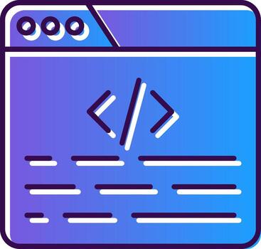 Coding Gradient Filled Icon vector