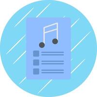 PlayList Flat Blue Circle Icon vector