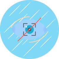 visibilidad apagado plano azul circulo icono vector