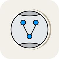 Share Option Line Filled White Shadow Icon vector