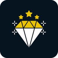 icono de dos colores de glifo de diamante vector