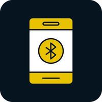 Bluetooth Glyph Two Color Icon vector