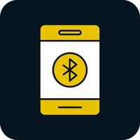 Bluetooth Glyph Two Color Icon vector