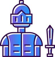 Knight Gradient Filled Icon vector