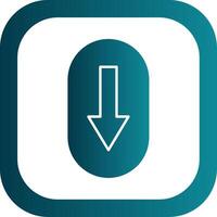 Scroll Down Glyph Gradient Round Corner Icon vector
