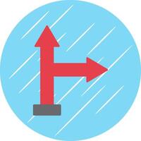 Go Right Flat Blue Circle Icon vector