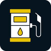 Fuel Station Glyph Two Color Icon vector