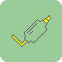 Exhaust Pipe Filled Yellow Icon vector