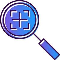 Search Gradient Filled Icon vector