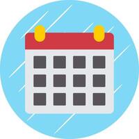 Schedule Flat Blue Circle Icon vector