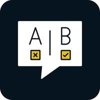 Ab Testing Glyph Two Color Icon vector