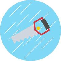 Woodcutter Flat Blue Circle Icon vector