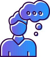 Dreaming Gradient Filled Icon vector