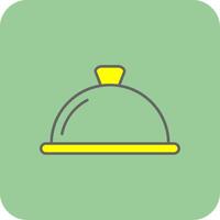 Dishes Filled Yellow Icon vector