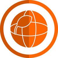 Eco Friendly Glyph Orange Circle Icon vector