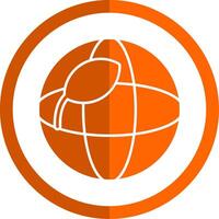 Eco Friendly Glyph Orange Circle Icon vector