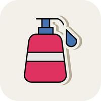 Liquid Soap Line Filled White Shadow Icon vector