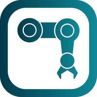 Mechanical Arm Glyph Gradient Round Corner Icon vector