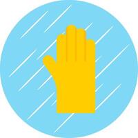 Cleaning Gloves Flat Blue Circle Icon vector