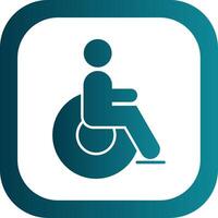 Disabled Glyph Gradient Round Corner Icon vector