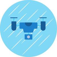 Drone Flat Blue Circle Icon vector