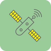 Satellite Filled Yellow Icon vector