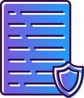 Confidential Gradient Filled Icon vector