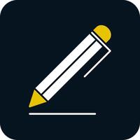 Pen Glyph Two Color Icon vector