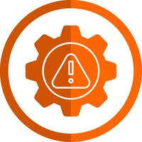 Risk Management Glyph Orange Circle Icon vector