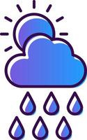 Forecast Gradient Filled Icon vector