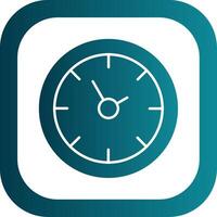 Time Glyph Gradient Round Corner Icon vector