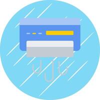 Air Conditioner Flat Blue Circle Icon vector