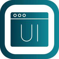 Ui Glyph Gradient Round Corner Icon vector